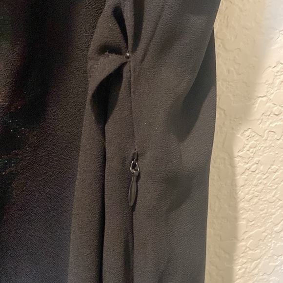 Elaine Turner Embroidered Tia Black Maxi Dress - Medium - Picture 15 of 16